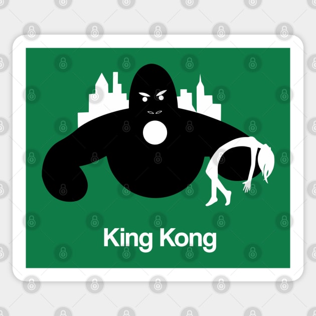 King Kong Movie Minimal Fan Art 1933 Sticker by Rozbud